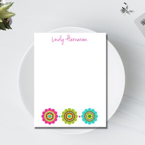 Personalized Notepads / Personalized Flower Notepads / Personalized Notebook / Personalized Flower Note Pads/ Set of Notepads / Set of 2 image 3