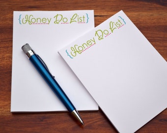 To Do List Notepads /Personalized Notebook / To Do List Note Pads / Set of Notepads /  Set of 2 Honey Do Notepads