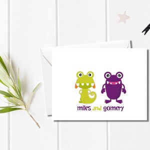 Personalized Stationery / Personalized Stationary / Childrens Stationery / Thank You Note Cards / Kids Stationery / Monster Note Cards image 4