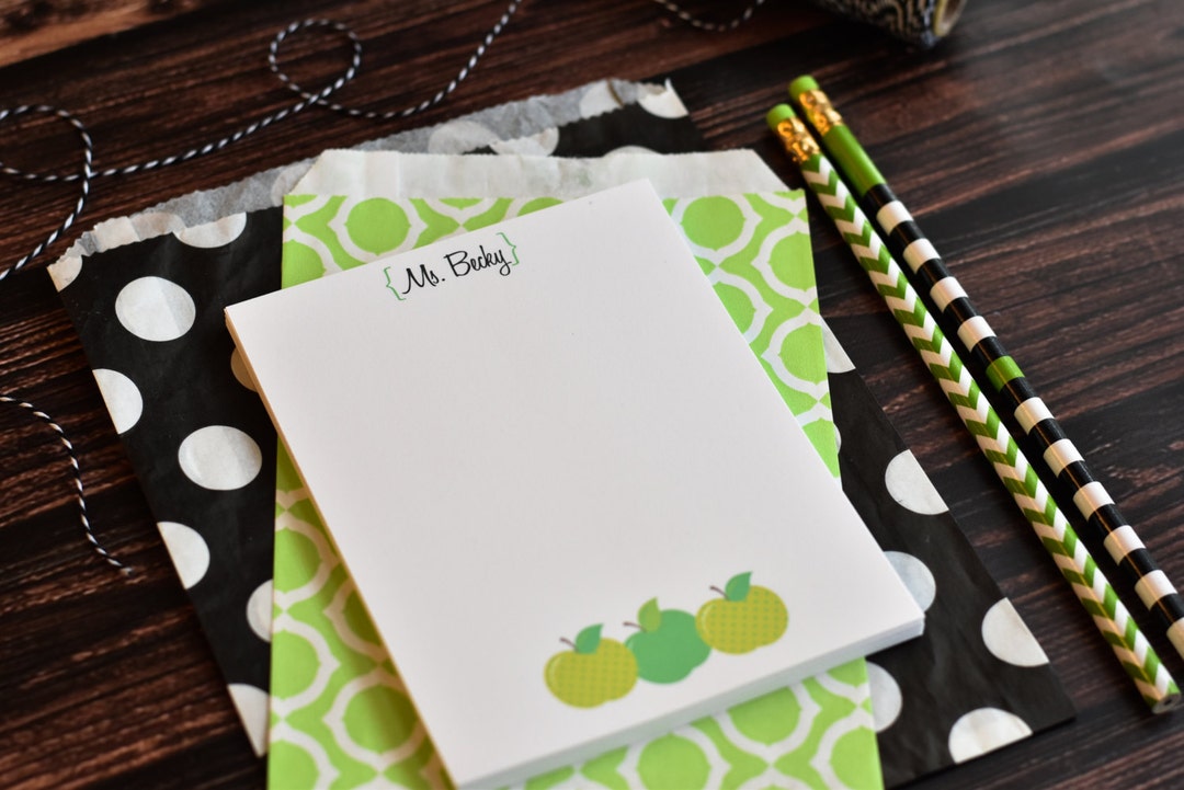 Set of 2 Personalized Teacher Notepads / Personalized Notebook Etsy