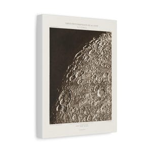Carte photographique de la lune, planche V.A (Photographic Chart of the Moon, plate V.A), August 13, 1900, Matte Canvas, Stretched, 1.25"