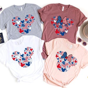 Disney Mickey and Minnie Fourth Of July Shirt, Fourth of July Disney Shirts, 4th of July Minnie Mickey Shirt, 4th Of July Couple Shirt