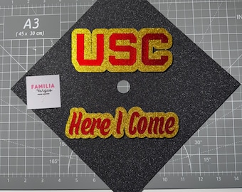 College Graduation Cap Topper glitter custom colors