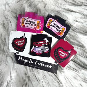 Horror theme Magnetic bookmarks ,journals,planners handmade