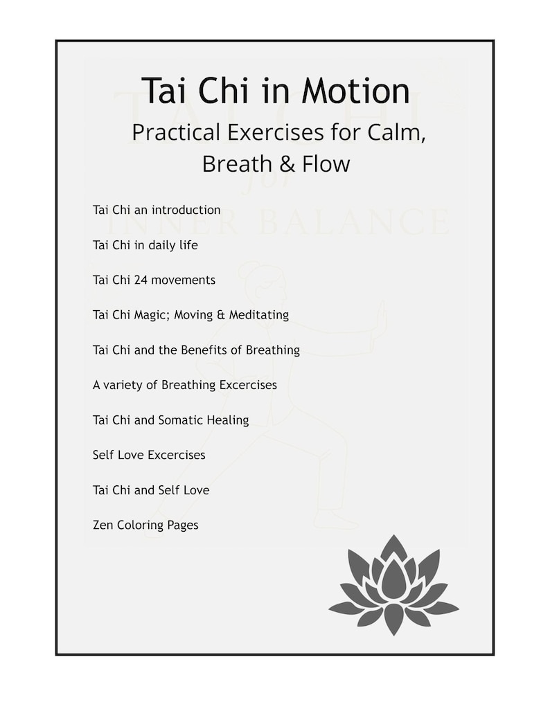 Tai Chi 2 Part Two , In Motion | Practical Tai Chi Exercises for Calm, Breath Flow Mindful Movement & Somatic Healing PDF image 3