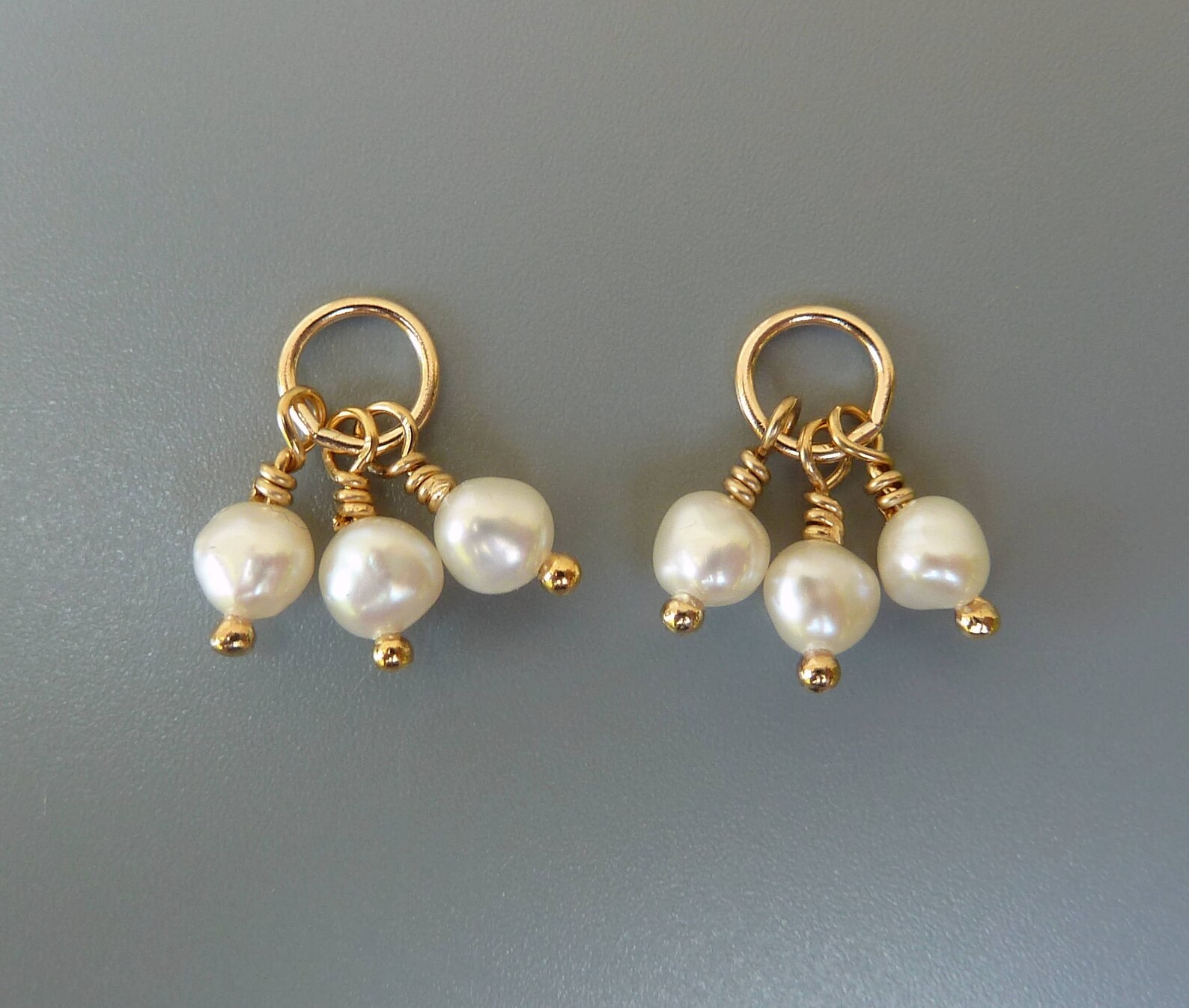 Gemstone Earring Charms Gold Earring Charmssilver Earring Etsy