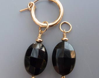 Black Onyx Earring Charms, Changeable Charms, Gold Earring Charms, Silver Earring Charms, Interchangeable Earrings, Charms For Hoops,For Her