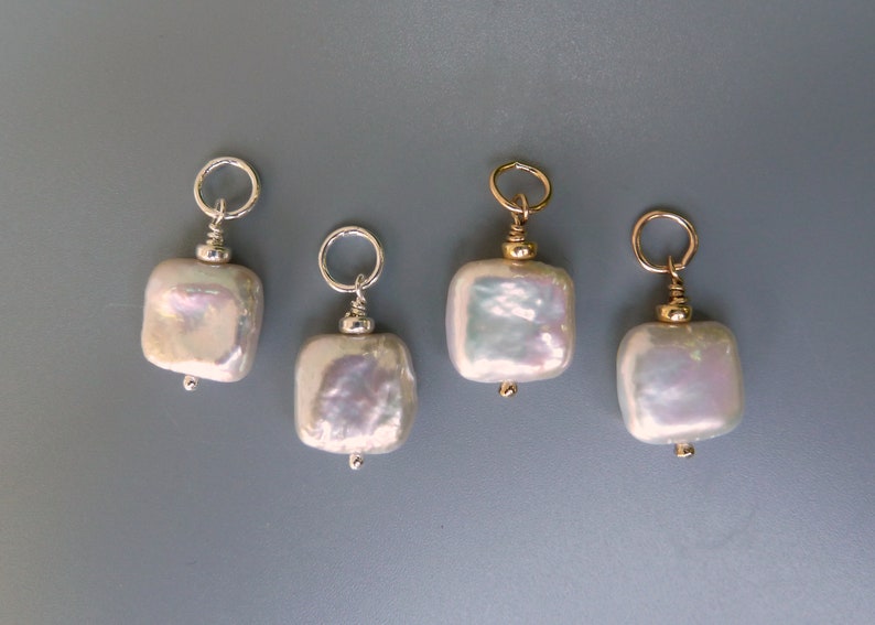 Pearl Earring Charms Changeable Pearl Charmsgold Earring Etsy