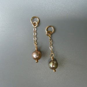 Pearl Earring Charms, Changeable Pearl Charms,Gold Earring Charms, Silver Earring Charms, Interchangeable Earrings, Charms For Hoops,For Her