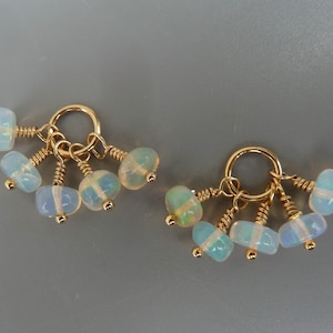 Opal Earring Charms, Gold Earring Charms, Charms For Hoops, Rose Gold Charms, Ethiopian Opal Charms, Silver Opal Charms, Yellow Opal Charms