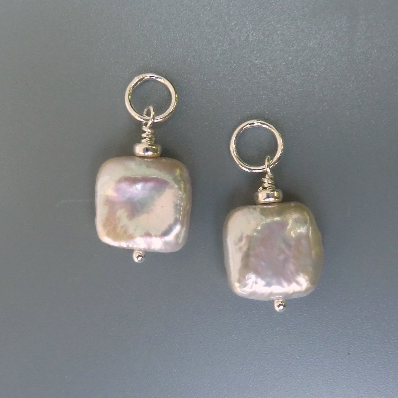 Pearl Earring Charms Changeable Pearl Charmsgold Earring Etsy