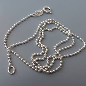 Sterling Ball Chain Necklace, Silver Ball Chain, Dainty Silver Chain Necklace For Charms, 1mm Ball Chain, 1.5mm, Popular Chain, Gift For Her