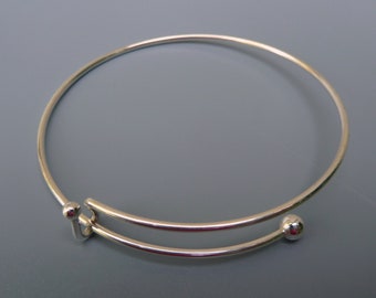 Silver Charm Bracelet,Silver Charm Bangle,Silver Bangle,Bangle For Charms,Adjustable Bangle,Adjustable Silver Bracelet,Trending,Gift For Her