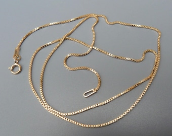 Stunning 50cm 18ct Yellow Gold Gp Necklace Mens Womens Unisex Chain Inches Fashion Fashion Jewellery Ro