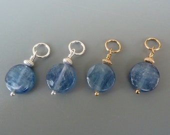 Kyanite Earring Charms,Gold Earring Charms, Silver Earring Charms,Interchangeable Earrings,Changeable,Huggie Charms,Charms For Hoops,For Her