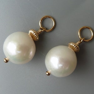 Pearl Earring Charms, Changeable Pearl Charms,Gold Earring Charms, Silver Earring Charms, Interchangeable Earrings, Charms For Hoops,For Her