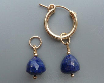 Lapis Earring Charms, Gold Earring Charms, Silver Earring Charms, Interchangeable Earrings,Changeable,Huggie Charms,Charms For Hoops,For Her