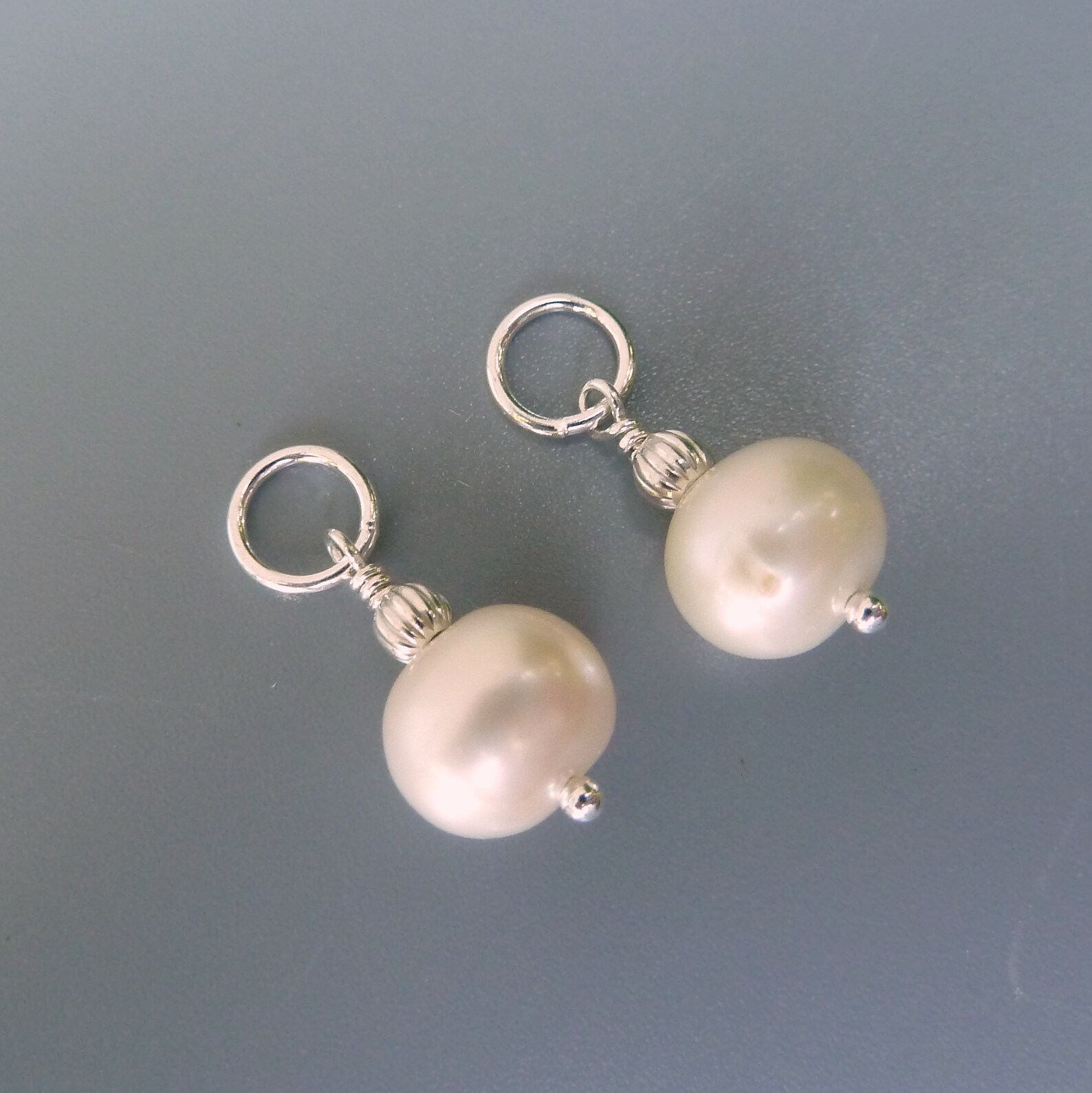 Pearl Earring Charms Changeable Pearl Charmsgold Earring Etsy