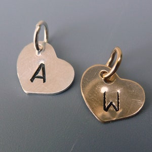 Initial Heart Charm, Initial Charm,Add On Charm,Silver Initial,Gold Initial,Necklace Charm,Bracelet Charm,Personalized,For Mom,Gift For Her