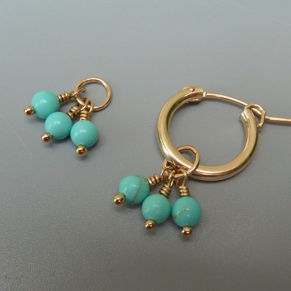 Nacozari Turquoise Earring Charms, Gold Earring Charms, Silver Earring Charms, Interchangeable, Charms For Hoops, Changeable Charms, For Her