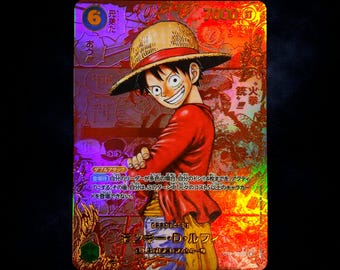 Monkey D. Ruffy EN / JP Red Menga UV strukturierte holographische Proxy-Karte