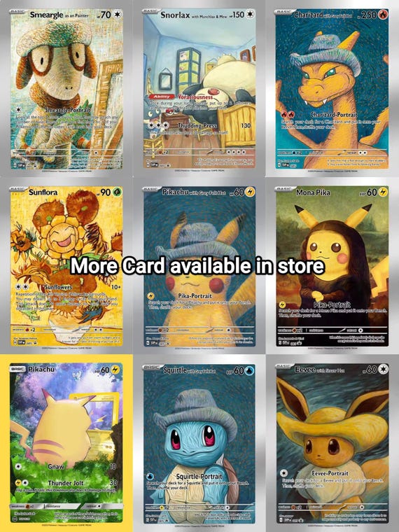 Custom Pikachu With Grey Felt Hat Pokémon Card | Van Gogh