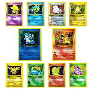 Vintage Charizard, Blastoise, Venusaur, Gyarados, Raichu, Zapdos, Clefairy 1996 première édition carte Pokémon anglaise Holo Fan Art carte personnalisée