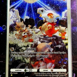 Premium (textuur) Cubone Pokémon TCG Pocket – hoogwaardige proxy Pokémon-kaart aangepaste Shiny Holo full-art genetische apex mythische eilandset