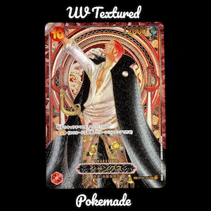 Shanks One Piece Card – Gold Alternate Art, Ultra UV Textured Custom Proxy