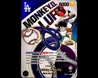 Monkey D. Luffy Dodgers X One Piece Night Promo Card - Etsy