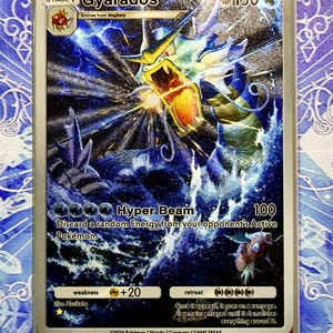 Premium (Texture) Gyarados Pokémon TCG Pocket – carta Pokémon proxy di alta qualità personalizzata Shiny Holo full art genetica apex isola mitica set