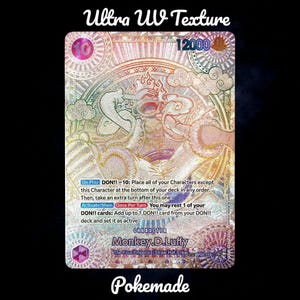 Tarjeta proxy plateada de Monkey D. Luffy (JP/EN) - Colección de One Piece, con textura ultra UV