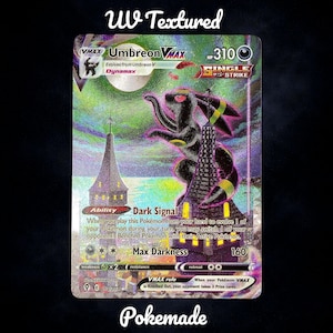 Umbreon VMAX #215 Pokémon Evolving Skies Holographic Proxy Custom Card UV Textured