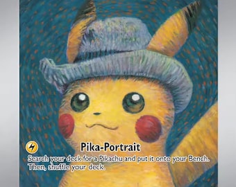 Custom Pikachu With Grey Felt Hat Pokémon Card | Van Gogh