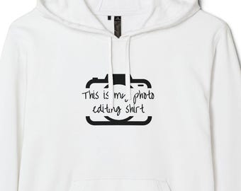 Photo Editing Fleece Hoodie: Photographer Gift, 70% Cotton