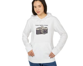 Adidas Photography Hoodie: Unisex Fleece Sweatshirt, Gift for Photographers