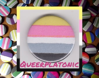 Queerplatonic Pride 1" button badge