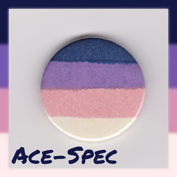 Ace Spec Pride 1 Button Badge Etsy Ireland