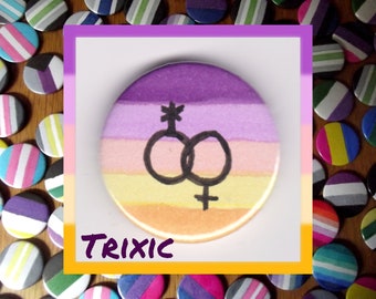 Trixic Pride 1" button badge (2 design options)
