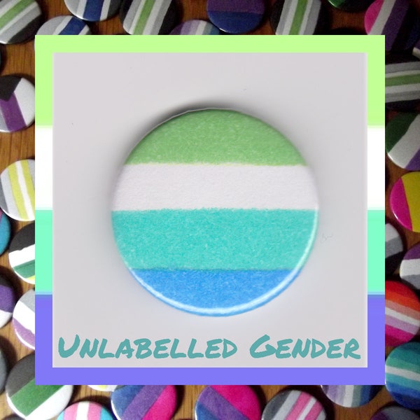 Unlabelled gender Pride 1" button badge