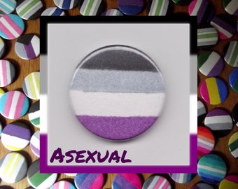 Badge de 2,5 cm (1 po.) Fierté asexuelle