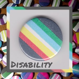 Disability Pride 1" button badge