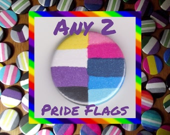 Split Pride Flag 1" button badge