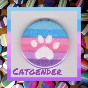 Catgender Pride 1" button badge