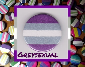 Badge gris-asexué Fierté de 2,5 cm (1 po.)