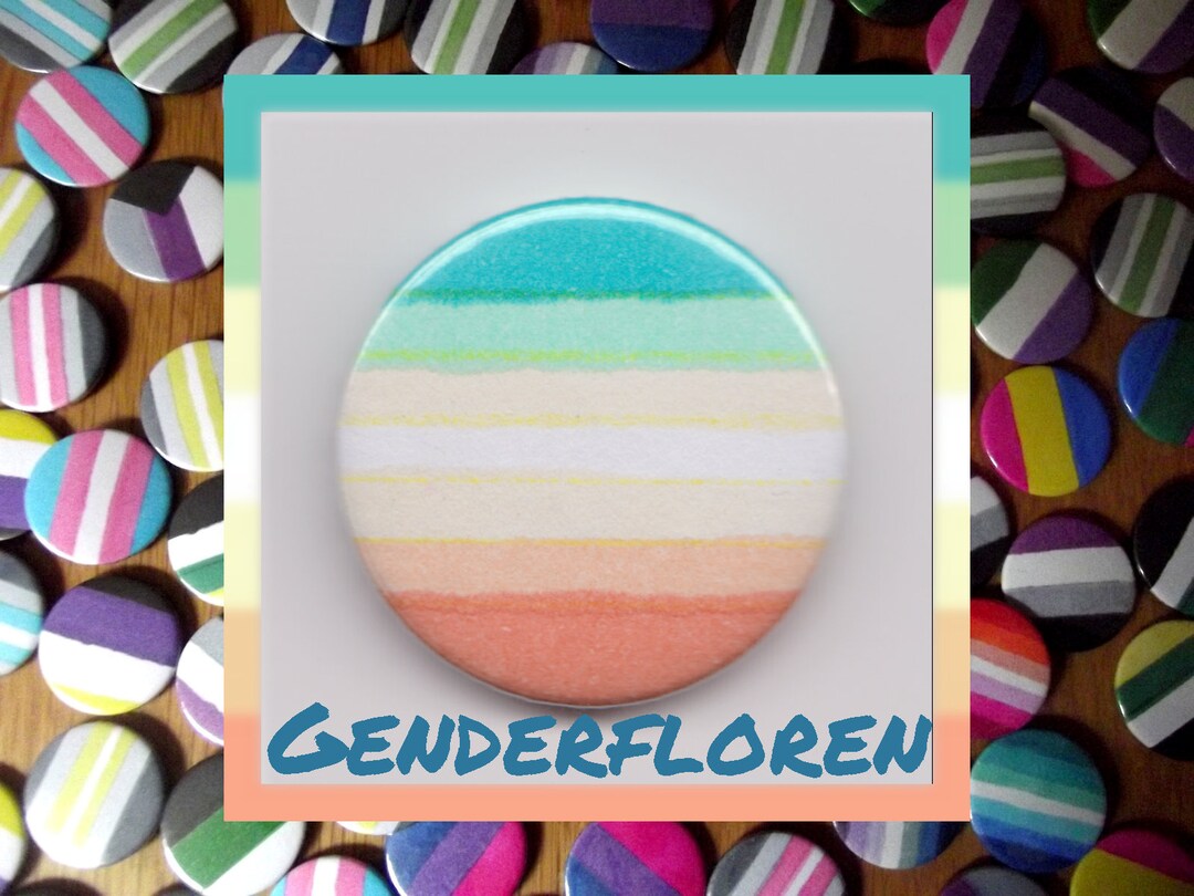 Genderfloren Pride 1 Button Badge Etsy