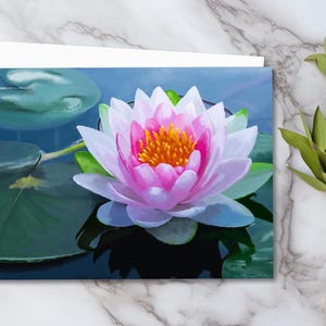 Lotusblume - 15 x 21 cm Grußkarte (5er Pack mit Umschlägen)