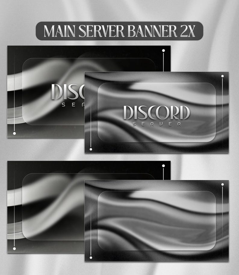 Server Rack Banners Monochrome Discord Server Banners: Modern Channel Dividers (PNG Digital ...