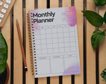 Editable Monthly Planner Template for Canva: Printable Calendar (PDF + Video Guide)