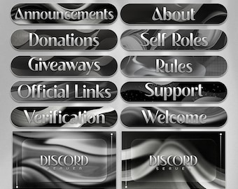 Monochrome Discord Server Banners: Modern Channel Dividers (PNG Digital Download)